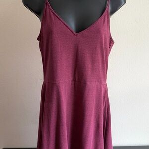 H&M Burgundy Mini Dress with Spaghetti Straps